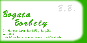bogata borbely business card