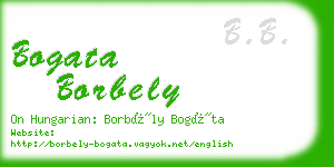 bogata borbely business card